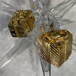 Vintage Christmas Present Brooches